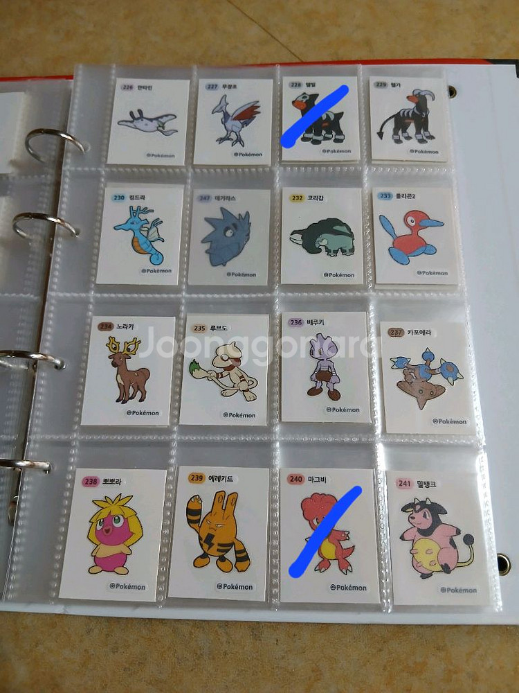 무료배송 포켓몬띠부씰 2세대 3자리씰 1개 선택 4자리--5