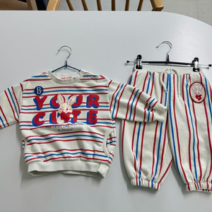 베베드피노 스트라이프 상하복 세트 90