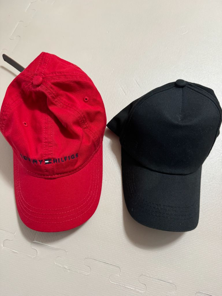 새상품) 타미힐피거 모자 레드색상 +검정모자--3