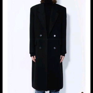 질스튜어트 뉴욕 블랙 오버핏 더블코트