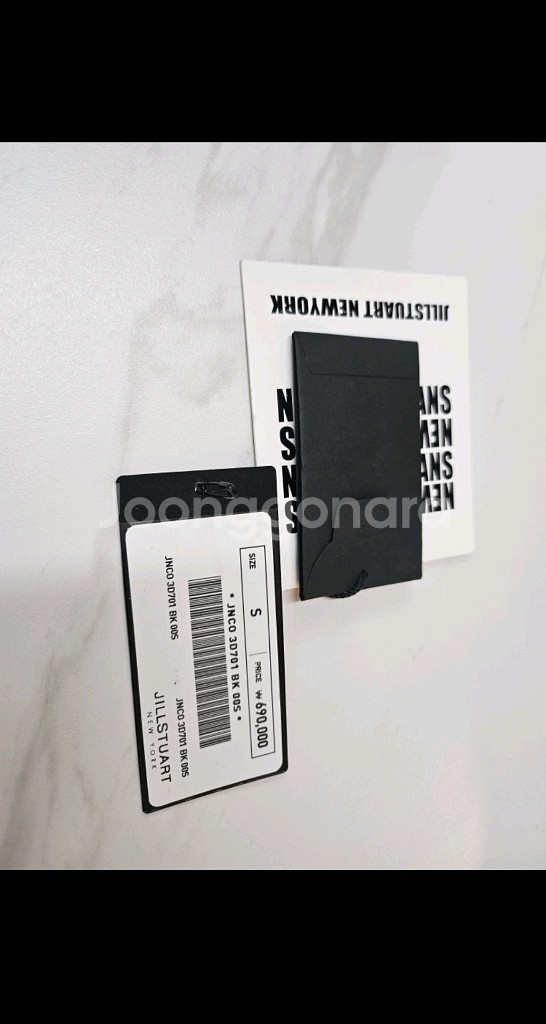 질스튜어트 뉴욕 블랙 오버핏 더블코트--4