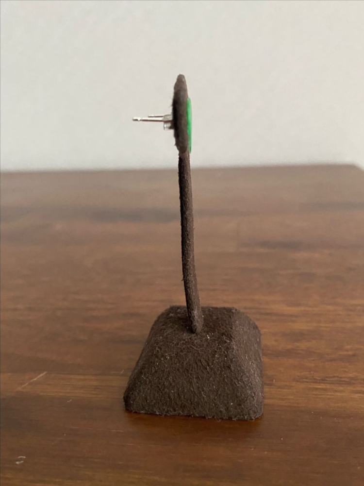 하트 모티브 천연 비취 귀걸이(925,새제품) 이미지