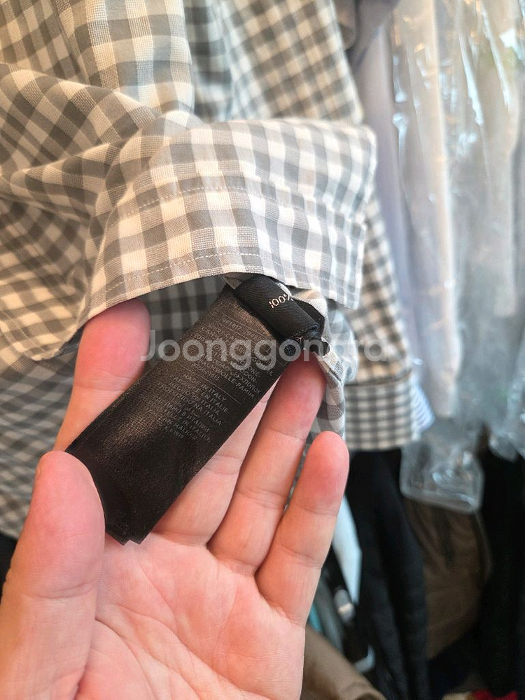 톰포드 체크 셔츠--3