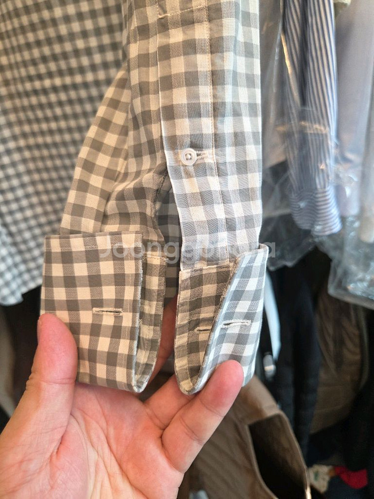 톰포드 체크 셔츠--4