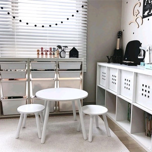 아동용 원목 테이블 의자 세트