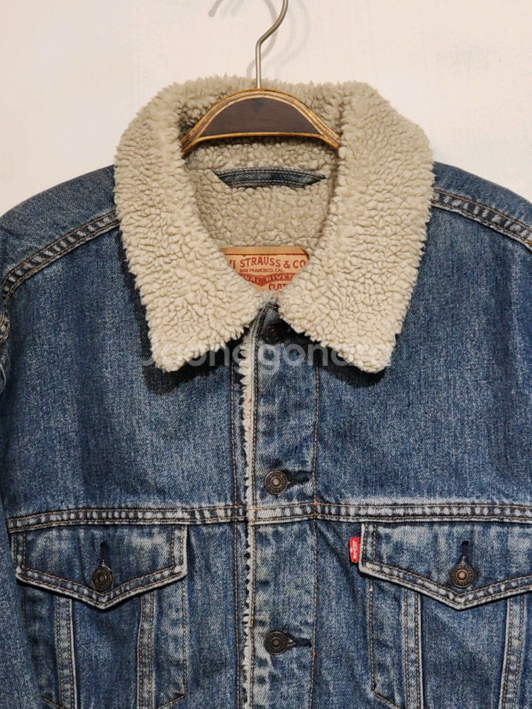 (XL) 리바이스 양털 청자켓 레드탭 데님자켓 빈티지--1