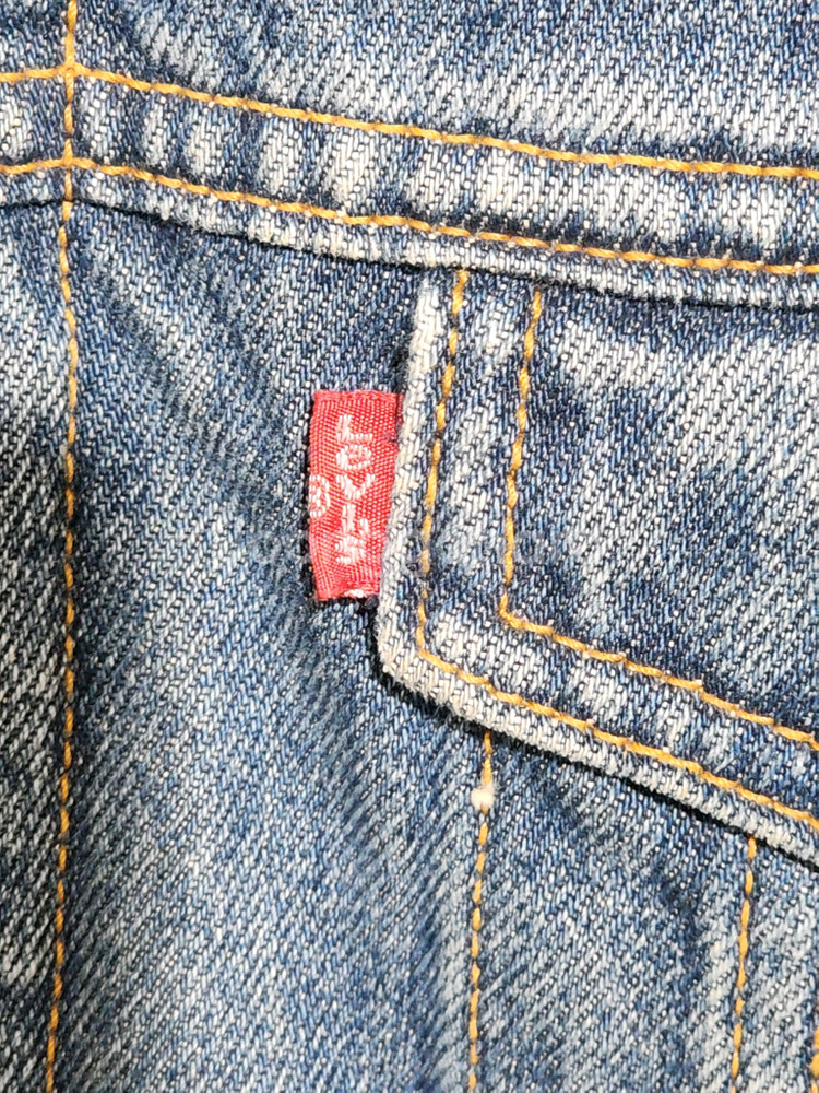 (XL) 리바이스 양털 청자켓 레드탭 데님자켓 빈티지--3