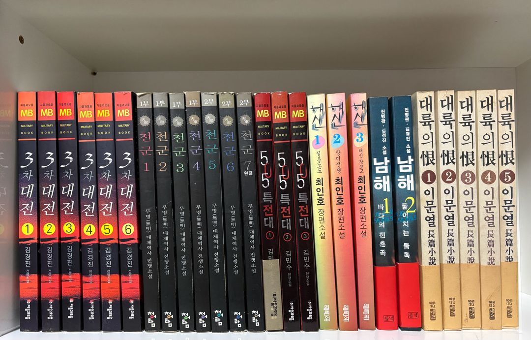 태백산맥. 상도. 대란. 백야3.98. 역사스페셜. 대륙의한. 505특전대등 이미지