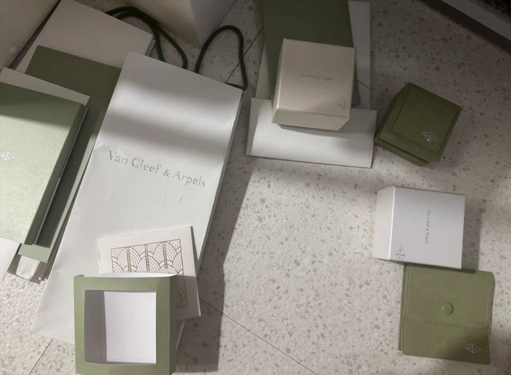 정품) 반클리프 마더오브펄 빈티지 목걸이--2