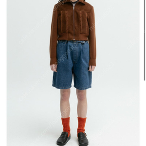 비아플레인 스웨이드 블루종VIA SUEDE KNIT BLOUSON (BROWN) 이미지