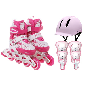마운트 아동용 인라인 스케이트 핑크세트