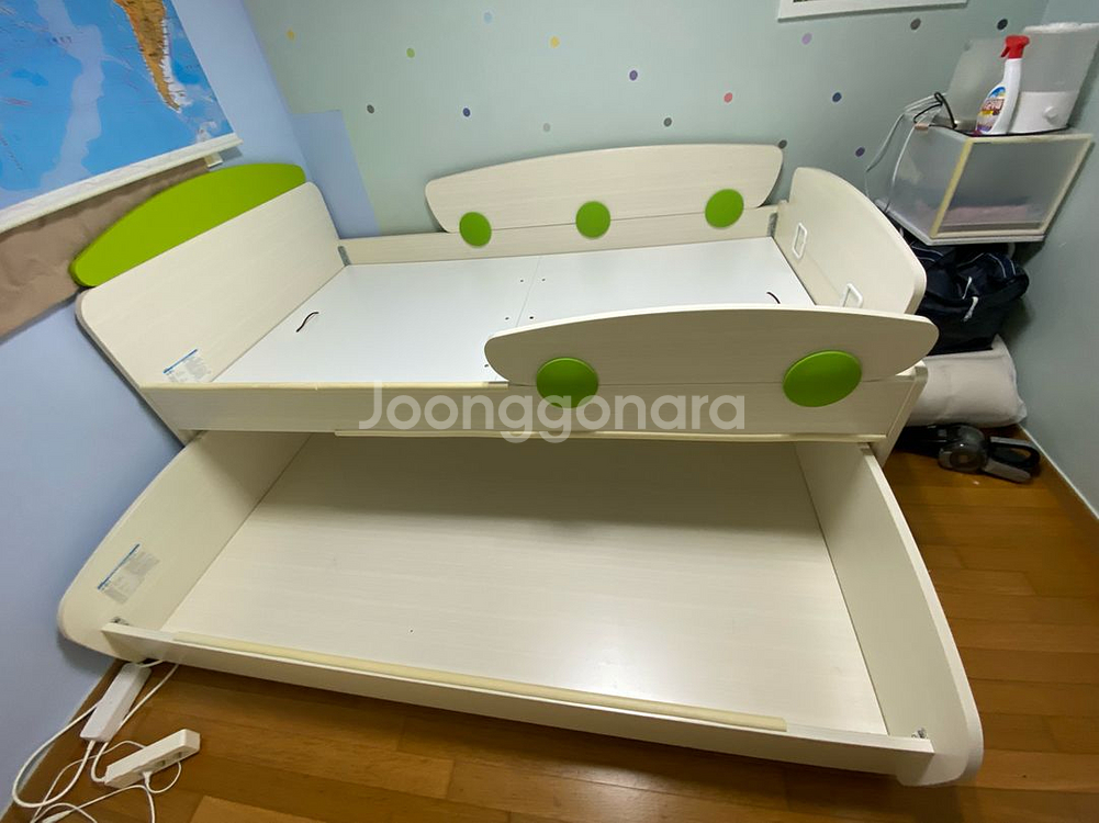 밴키즈 원목 슬라이딩 벙커침대 + 상단 라텍스 매트리스 포함--0