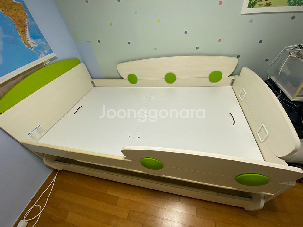 밴키즈 원목 슬라이딩 벙커침대 + 상단 라텍스 매트리스 포함--1