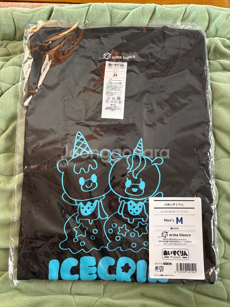 iii 아이스크린 바닐란 & 블룬 반팔티셔츠 (사이즈 M)--0