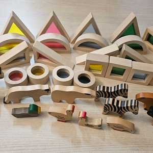 아크릴 나무블럭+ 동물나무블럭