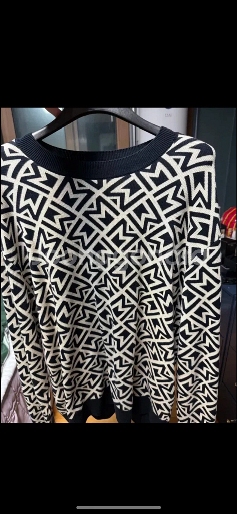 몽클레어 패턴 니트 스웨터--0