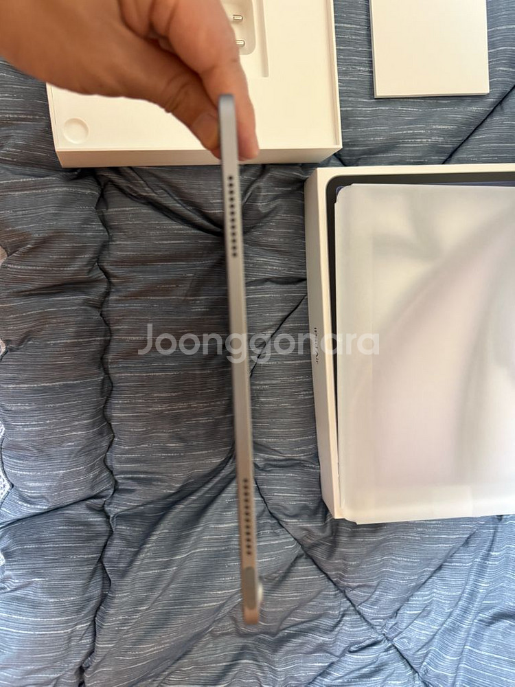 아이패드 에어 7세대 m3 13인치 128gb 와이파이 스페이스 그레이 풀박스 배터리 100% S급--4