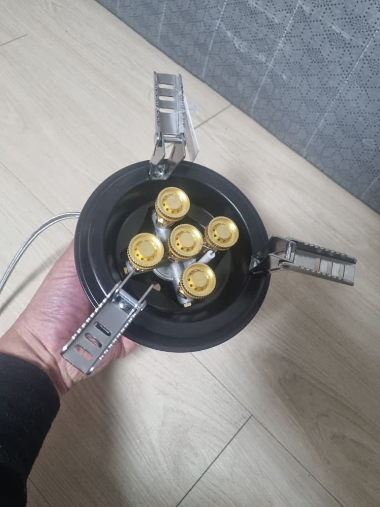 새상품 캠핑 낚시 그리들용 5구 강염버너 어뎁터포함--1