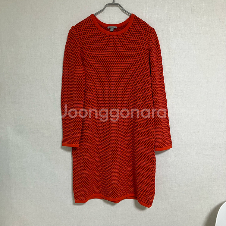 COS 코스 오렌지 니트 원피스--0