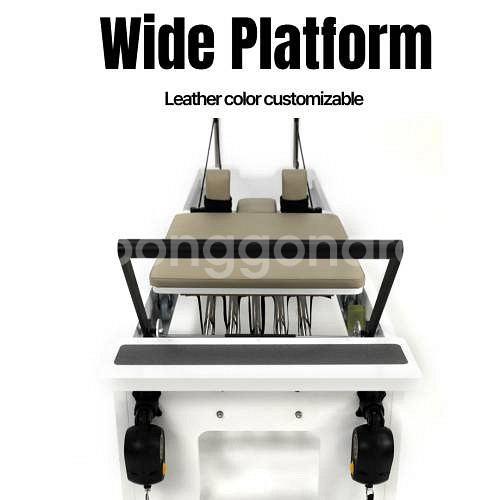 케어필라테스 와이드 플랫폼 풀리 리포머 수출용(풀리 부착/가죽선택 가능)--1