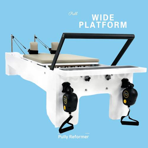 케어필라테스 와이드 플랫폼 풀리 리포머 수출용(풀리 부착/가죽선택 가능)--0