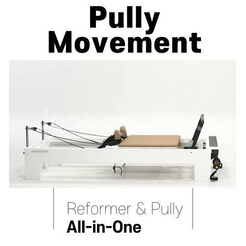 케어필라테스 와이드 플랫폼 풀리 리포머 수출용(풀리 부착/가죽선택 가능)--3