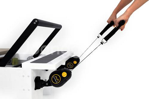 케어필라테스 와이드 플랫폼 풀리 리포머 수출용(풀리 부착/가죽선택 가능)--4