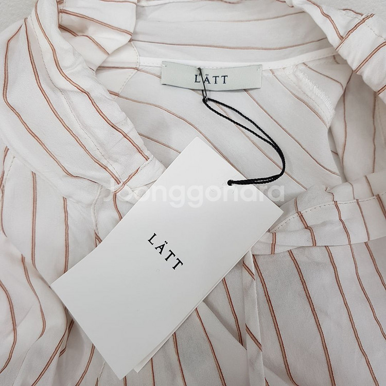 한섬 래트 2024 스트라이프 스트링 블라우스 S사이즈(택달린새제품)--5