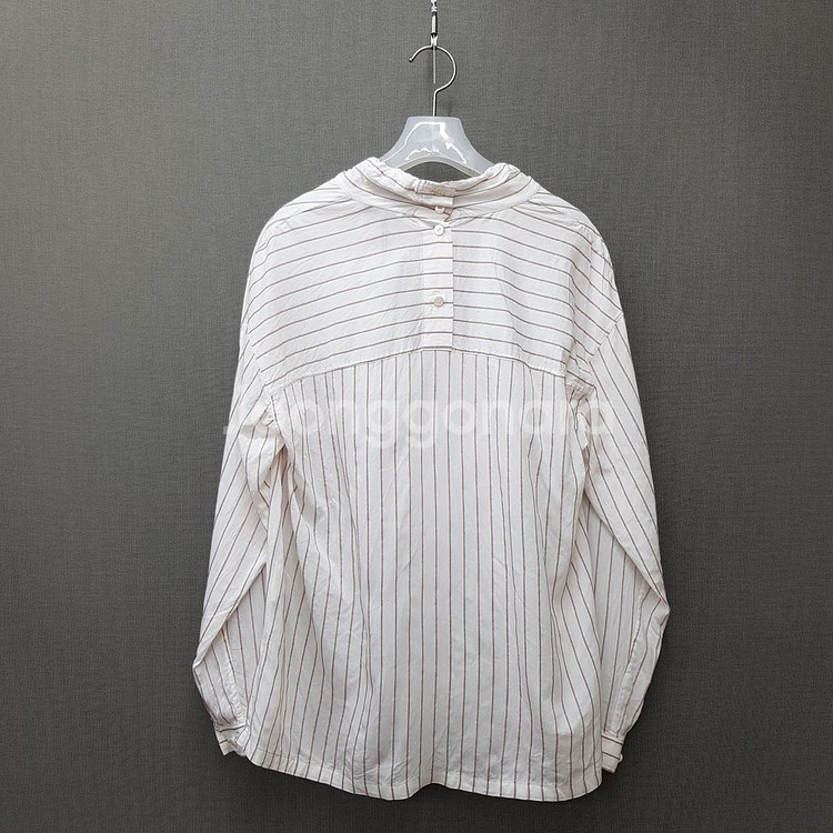 한섬 래트 2024 스트라이프 스트링 블라우스 S사이즈(택달린새제품)--4