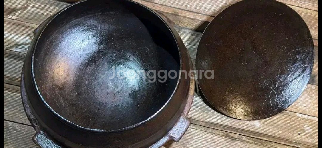 안성주물 대형무쇠솥ㅡ39cm--2