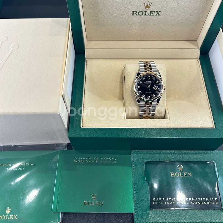 롤렉스 데이트저스트 검판 텐포인트 옐로우골드 콤비 36mm 1262332024년 7월 국내 풀셋--5
