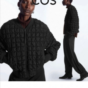 코스 퀼팅 보머 집업 자켓 패딩