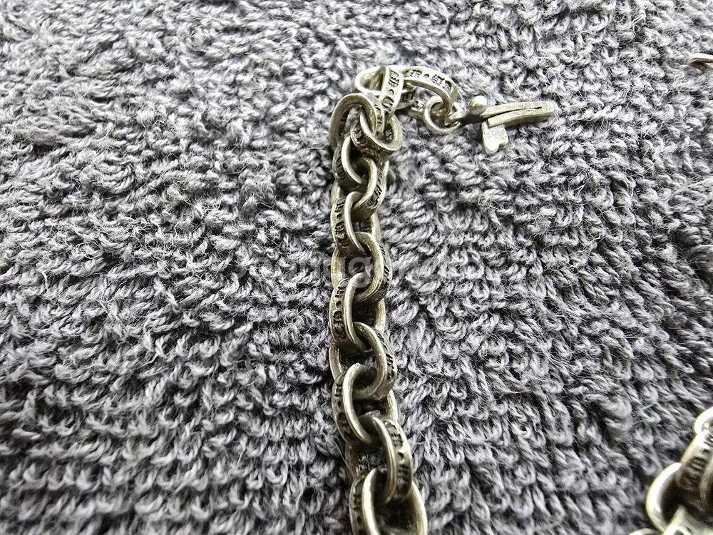 크롬 페이퍼 체인 925실버 목걸이 판매 합니다.--3