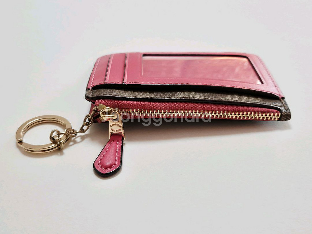 코치 시그니처 키링 카드 동전지갑--2