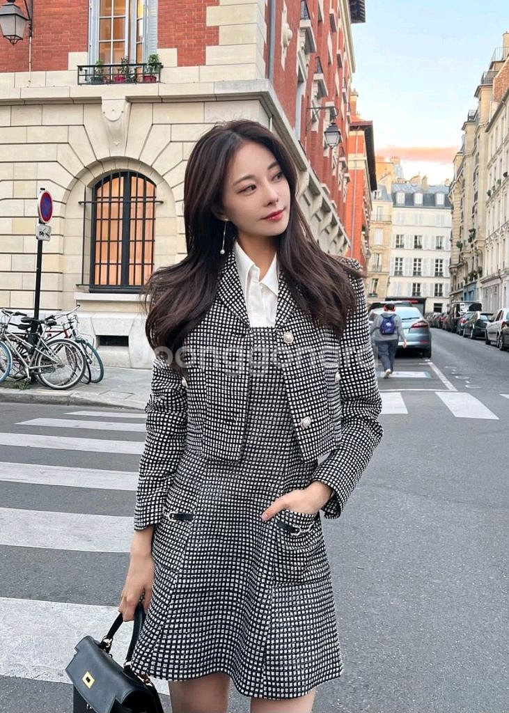 로아르 미니 원피스 / 로코코 블링 트위드원피스--1