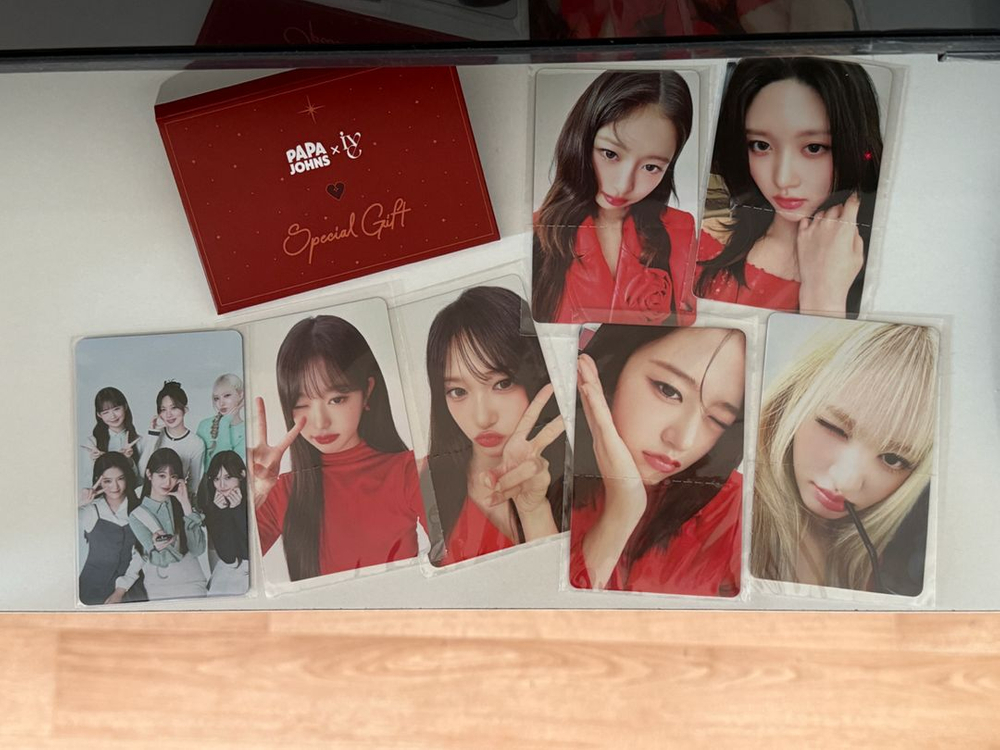 아이브 파파존스 콜라보 포스트카드 스티커 세트 이미지