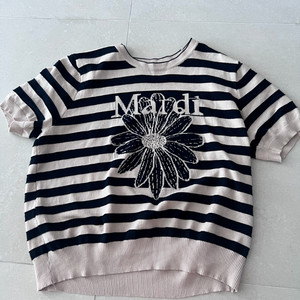 마르디 메크르디 반팔 니트 스트라이프