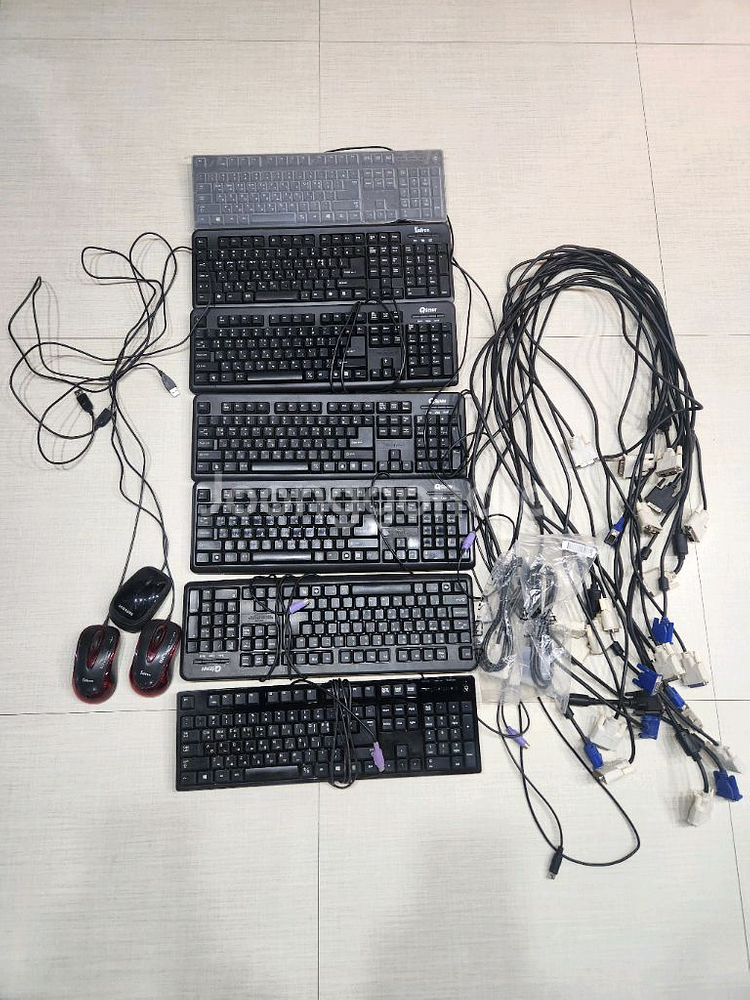 컾퓨터 키보드 마우스 모니터 케이블--0