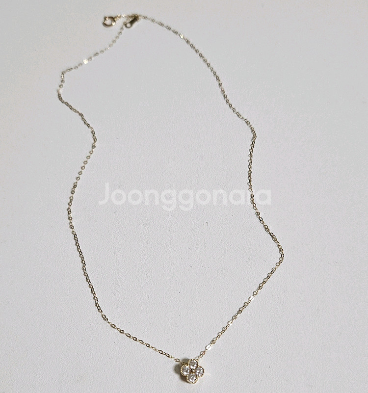 14k 클로버 목걸이팬던트--1