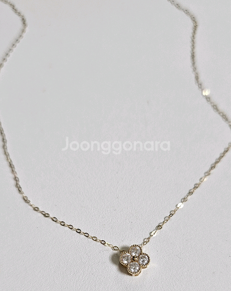 14k 클로버 목걸이팬던트--0