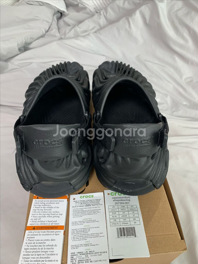 [270] 크록스x살레헤 벰버리 폴렉스 클로그 블랙US 9사이즈--5