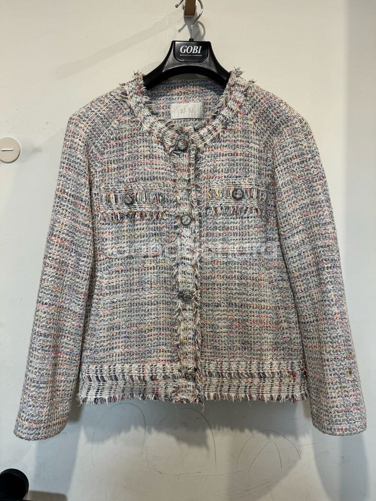 한섬 SJSJ 프레이드 트위드 자켓--2