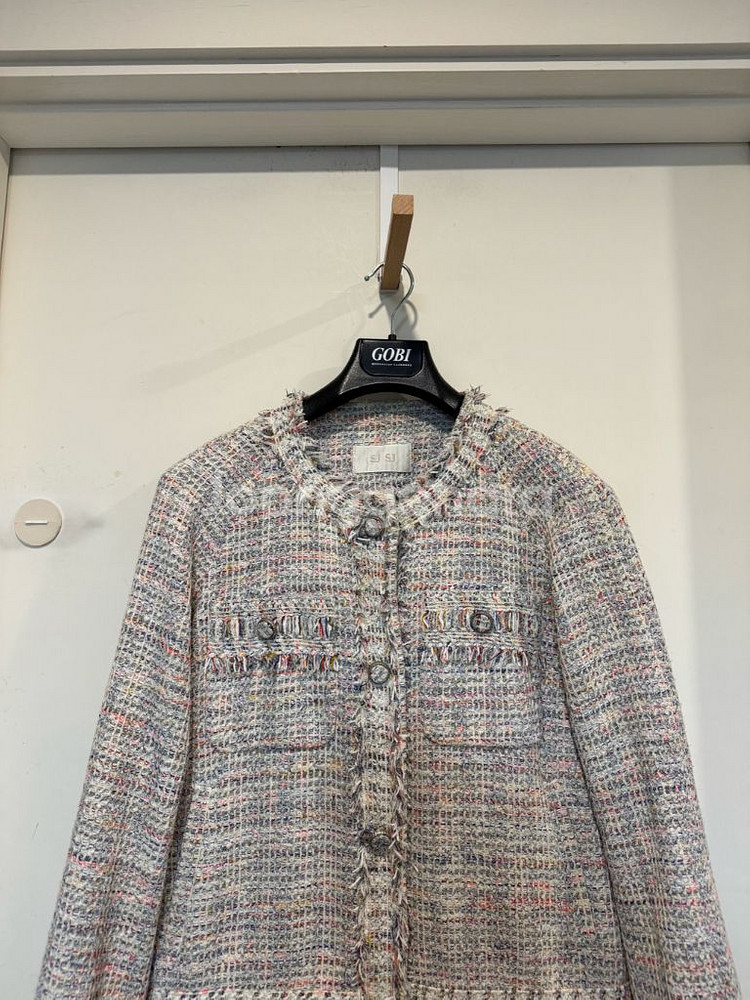 한섬 SJSJ 프레이드 트위드 자켓--4