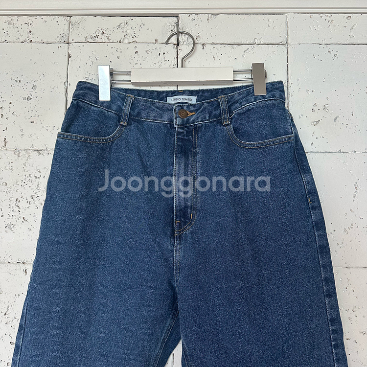 우먼67 스튜디오 톰보이 배기 데님--1