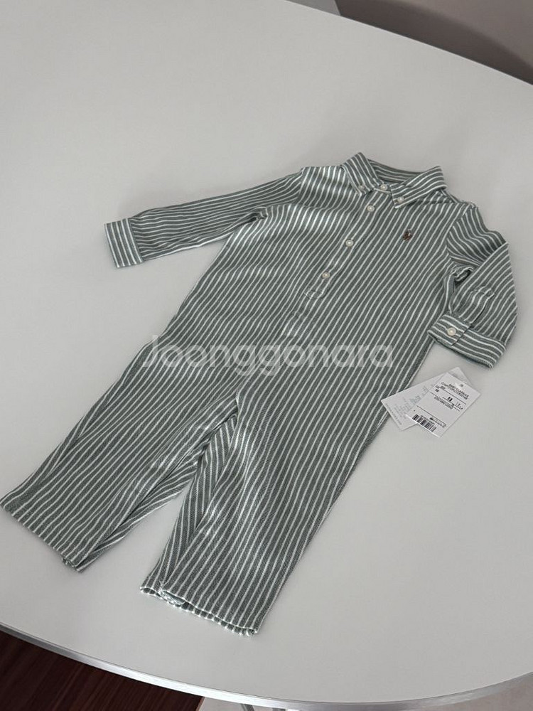 [새상품] 폴로 랄프로렌 베이비 니트 옥스포드 커버올 9m--0