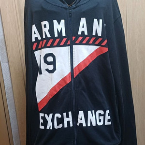 아르마니 익스체인지 (A|X) 빅로고 후드 집업 - XL 이미지