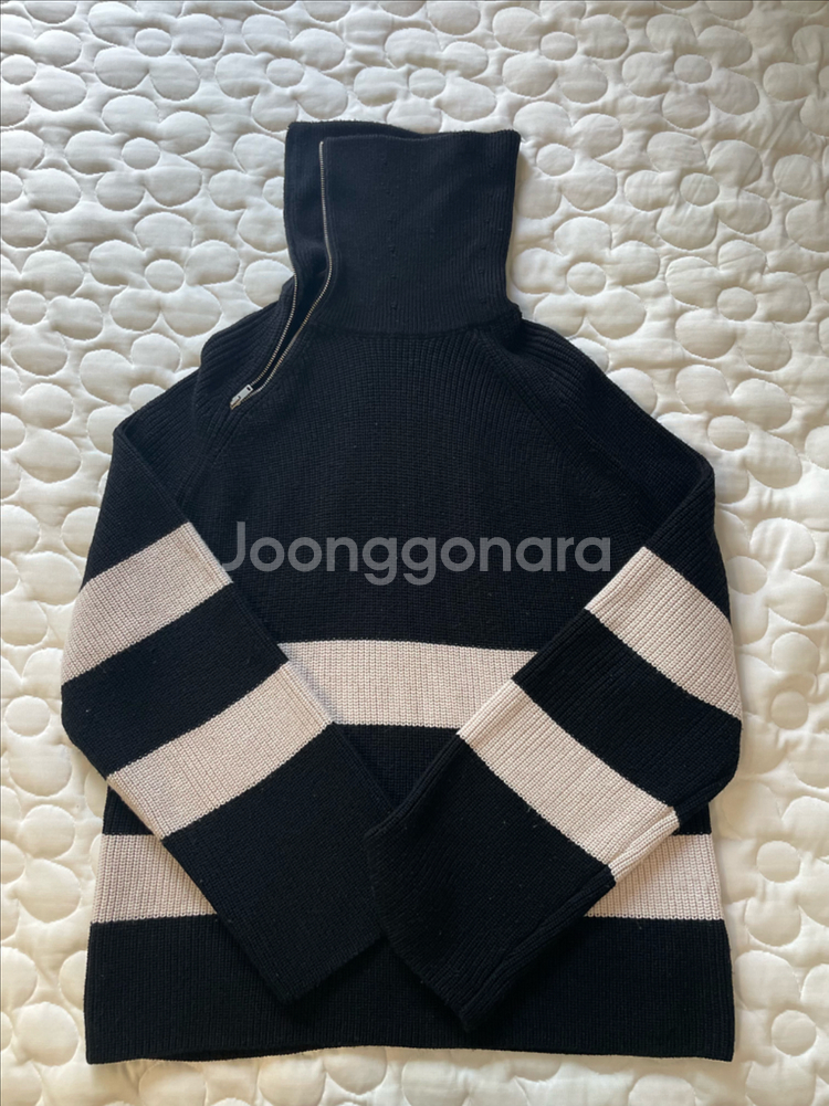 COS 코스 집 디테일 스트라이프 니트 스웨터S--2