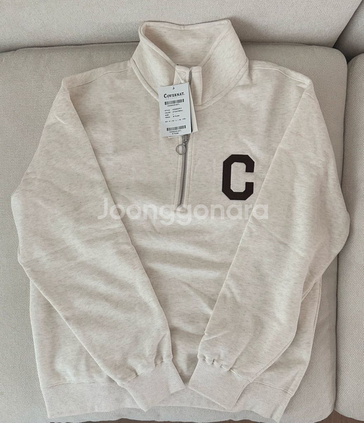 커버낫 하프집업 맨투맨 라지 새상품 반택포함--0