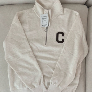 커버낫 하프집업 맨투맨 라지 새상품 반택포함