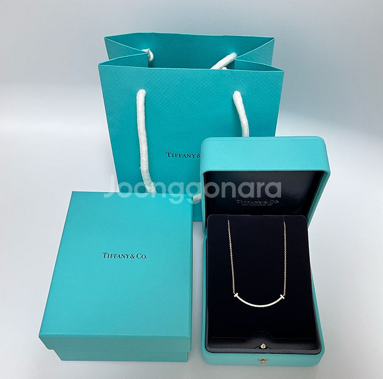 티파니앤코 스마일 스몰 펜던트 목걸이 다이아몬드 (18k 로즈골드)--4